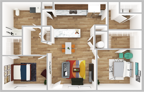 Two Bed - One Bath*